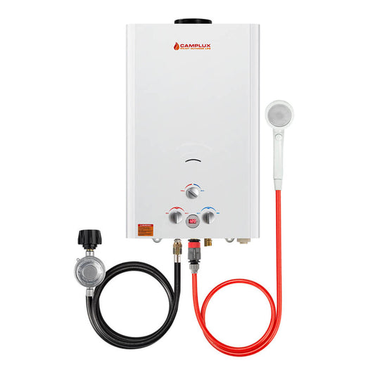Camplux BW422LP  16L Outdoor 4.22 GPM Digital Display Propane Gas Tankless Water Heater - White