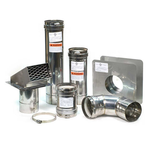Eccotemp Parts and Accessories 2ZVWB04  4" Horizontal Stainless Steel Z-Vent Water Heater Vent Kit   **
