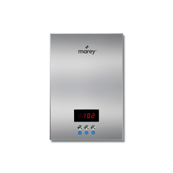 Marey ECO180 - Outdoor Electric Tankless Water Heater 220 V provides 18 KW of power, being the perfect solution for a whole house application.