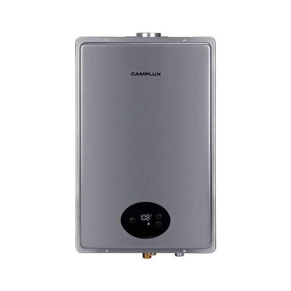 Camplux CA528-NG  Indoor Natural Gas Tankless Water Heater, 5.28 GPM Water Heater, for Whole House, Grey