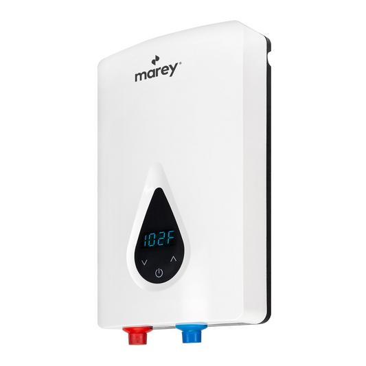 Marey ECO150 Outdoor Electric Tankless Water Heater 220 V provides 14.5kW of power, being the perfect solution for up to 2 points of use.