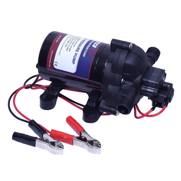 Open Box - EccoFlo ECP12V Triplex Diaphragm 12V Pump and Strainer with Free Extended Warranty