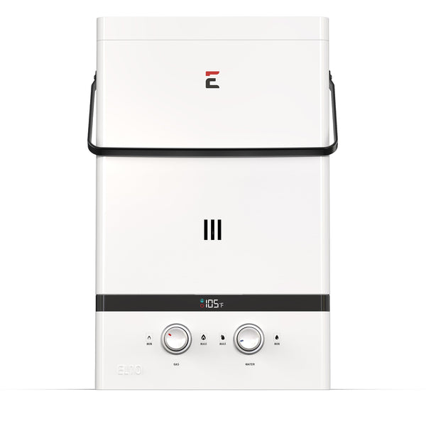 Bundle: Eccotemp EL10-PS-LP  Luxé Portable Outdoor Tankless Water Heater 3.0 GPM with/ EccoFlo Diaphragm 12V Pump and Strainer