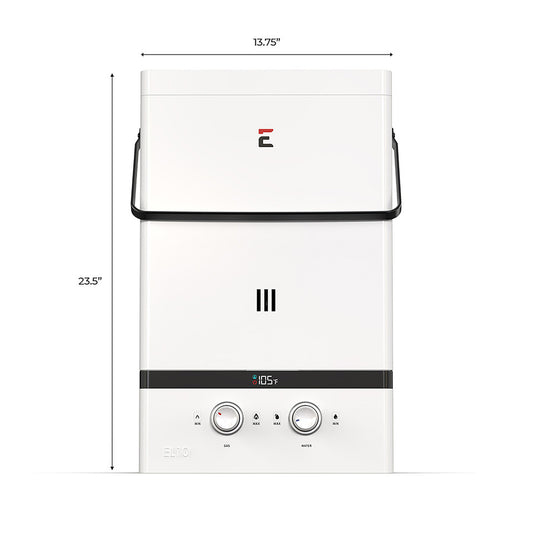 Eccotemp EL10-LP Luxé Outdoor Portable Liquid Propane Tankless Water Heater 3.0 GPM