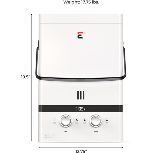 Scratch & Dent Eccotemp EL7 Luxé 1.85 GPM 52K BTU Outdoor Portable Tankless Water Heater