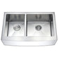 Anzzi K-AZ3620-3B  ANZZI ELYSIAN Series 36 in. Farm House 40/60 Dual Basin Handmade Stainless Steel Kitchen Sink