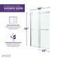 Anzzi SD-FRLS05801CH  ANZZI Kahn Series 48 in. x 76 in. Frameless Sliding Shower Door with Horizontal Handle