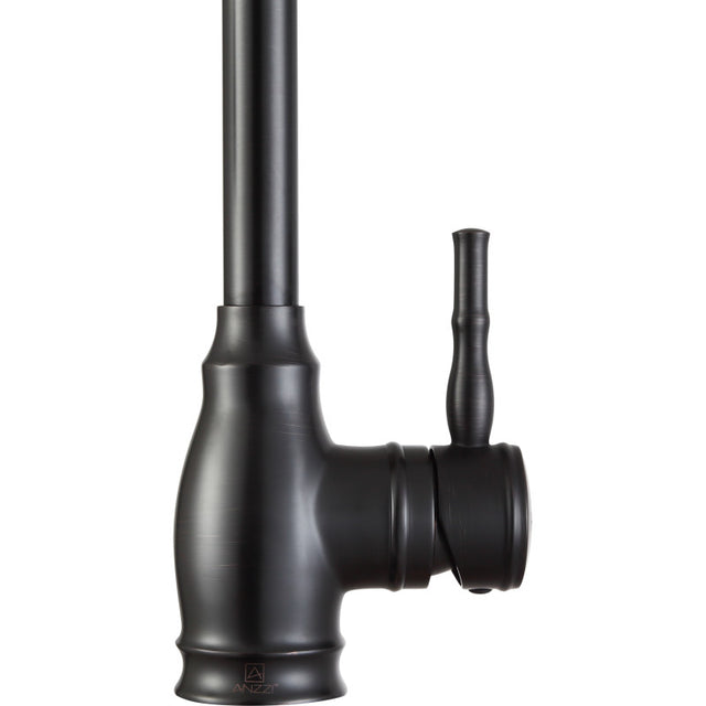 Anzzi KF-AZ215ORB  Bell Single-Handle Pull-Out Sprayer Kitchen Faucet in Oil Rubbed Bronze