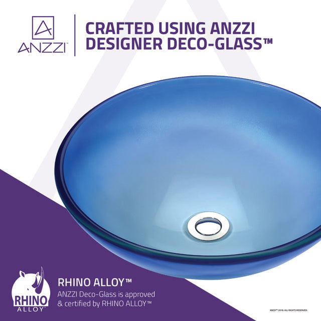 Anzzi LS-AZ8184  ANZZI Tara Series Deco-Glass Vessel Sink