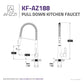 Anzzi KF-AZ188  ANZZI Apollo Single Handle Pull-Down Sprayer Kitchen Faucet