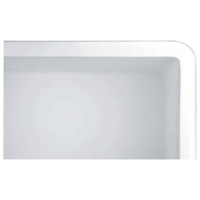 Anzzi K-AZ224-2A  ANZZI Roine Farmhouse Reversible Glossy Solid Surface 35 in. Double Basin Kitchen Sink