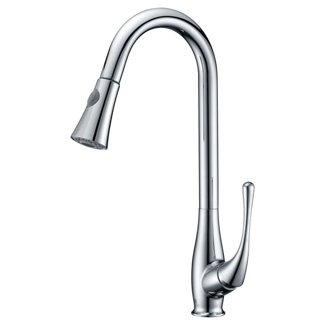 Anzzi KF-AZ041 ANZZI Singer Series Single-Handle Pull-Down Sprayer Kitchen Faucet in Polished Chrome