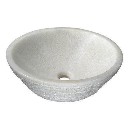 Anzzi LS-AZ313  ANZZI Cliffs of Dover Natural Stone Vessel Sink in White Marble