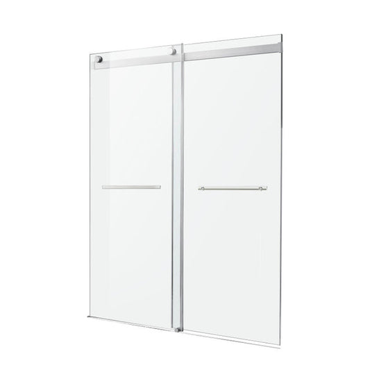 Anzzi SD-FRLS05801CH  ANZZI Kahn Series 48 in. x 76 in. Frameless Sliding Shower Door with Horizontal Handle