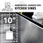 Anzzi K-AZ3018-1A  Aegis Undermount Stainless Steel 30 in. 0-Hole Single Bowl Kitchen Sink with Cutting Board and Colander