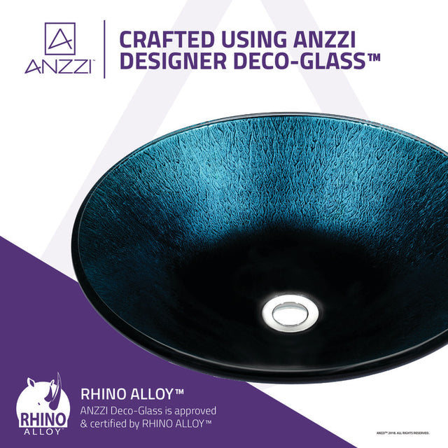 Anzzi LS-AZ8184  ANZZI Tara Series Deco-Glass Vessel Sink