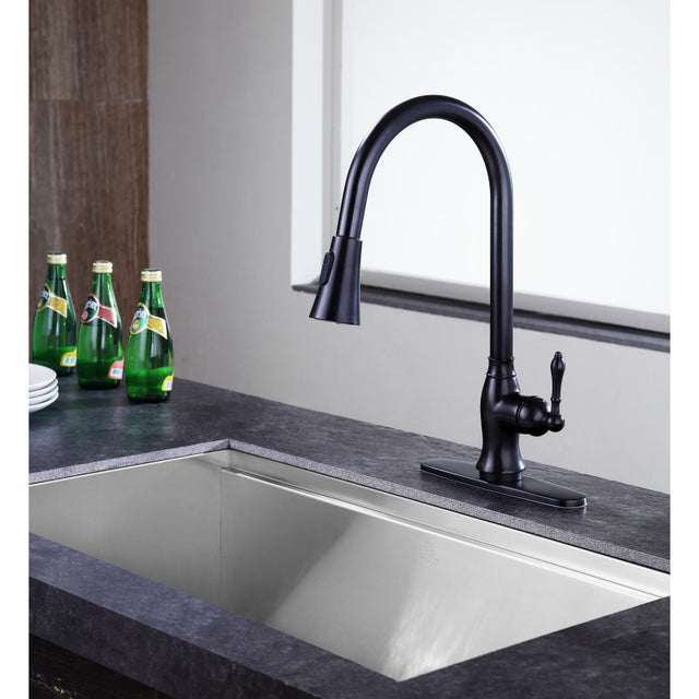 Anzzi KF-AZ214  Rodeo Single-Handle Pull-Out Sprayer Kitchen Faucet