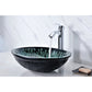 Anzzi LS-AZ043  ANZZI Bravo Series Deco-Glass Vessel Sink in Lustrous Black
