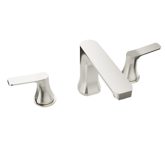 Anzzi L-AZ902BN  ANZZI 2-Handle 3-Hole 8 in. Widespread Bathroom Faucet With Pop-up Drain in Brushed Nickel