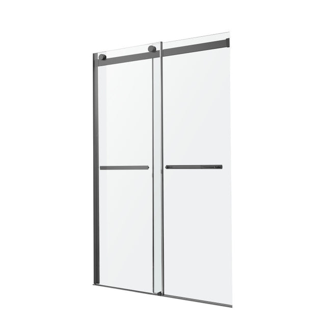 Anzzi SD-FRLS05802CH  ANZZI Kahn Series 60 in. x 76 in. Frameless Sliding Shower Door with Horizontal Handle
