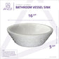 Anzzi LS-AZ313  ANZZI Cliffs of Dover Natural Stone Vessel Sink in White Marble