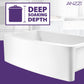 Anzzi K-AZ273-A1  ANZZI Prisma Series Farmhouse Solid Surface 36 in. 0-Hole Single Bowl Kitchen Sink with 1 Strainer