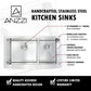 Anzzi K-AZ3320-4A  ANZZI Elysian Farmhouse Stainless Steel 33 in. 0-Hole 60/40 Double Bowl Kitchen Sink in Brushed Satin