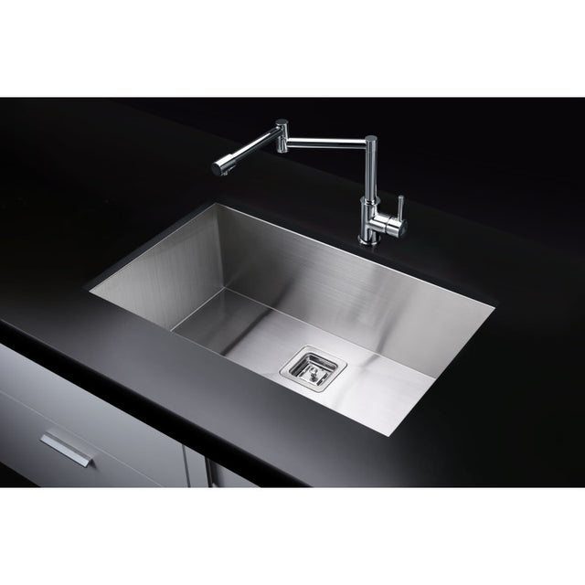 Anzzi K-AZ3018-1AS  Aegis Undermount Stainless Steel 30 in. 0-Hole Single Bowl Kitchen Sink with Cutting Board and Colander