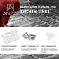 Anzzi K-AZ3018-1AS  Aegis Undermount Stainless Steel 30 in. 0-Hole Single Bowl Kitchen Sink with Cutting Board and Colander