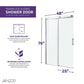 Anzzi SD-FRLS05701BN   ANZZI Rhodes Series 48 in. x 76 in. Frameless Sliding Shower Door with Handle