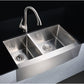 Anzzi K-AZ3620-3B  ANZZI ELYSIAN Series 36 in. Farm House 40/60 Dual Basin Handmade Stainless Steel Kitchen Sink
