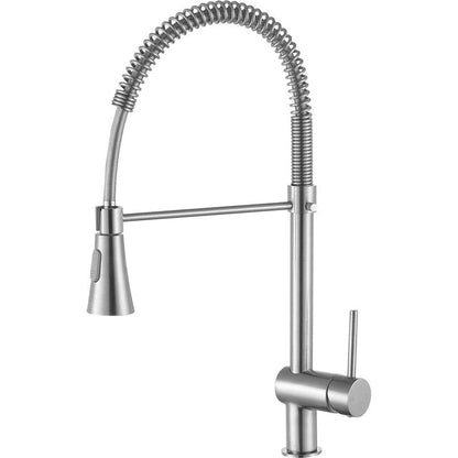 Anzzi KF-AZ211  Carriage Single Handle Standard Kitchen Faucet in Brushed Nickel
