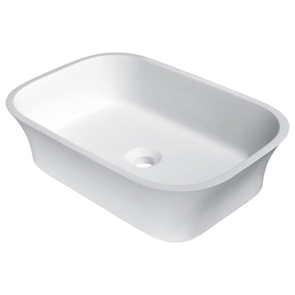 Anzzi LS-AZ301  ANZZI Ajeet Solid Surface Vessel Sink in White