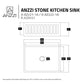 Anzzi K-AZ221-1A  ANZZI Roine Farmhouse Reversible Apron Front Solid Surface 24 in. Single Basin Kitchen Sink