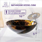 Anzzi LS-AZ8102  ANZZI Toa Series Deco-Glass Vessel Sink in Kindled Amber with Matching Chrome Waterfall Faucet