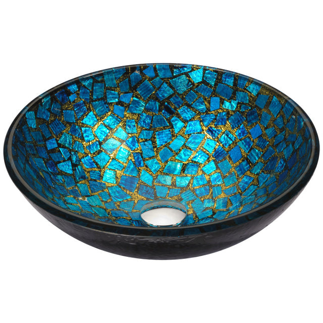 Anzzi LS-AZ8210  ANZZI Chipasi Series Vessel Sink in Blue/Gold Mosaic