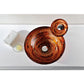 Anzzi LS-AZ061  ANZZI Stanza Series Vessel Sink in Brown with Pop-Up Drain and Matching Faucet in Lustrous Brown
