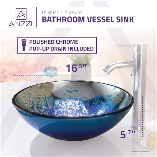 Anzzi LS-AZ8209  ANZZI Chilasa Series Vessel Sink in Blue