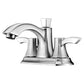 Anzzi L-AZ014BN  Vista Series 4 in. Centerset 2-Handle Mid-Arc Bathroom Faucet in Brushed Nickel